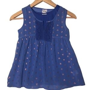 D- Signed Disney Girls Blue Sleeveless Top Size‎ M